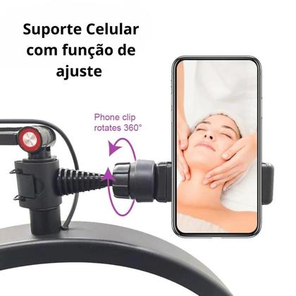 Imagem de Luminária Led Meia Lua Estética Maquiagem Cílios Salão Unha