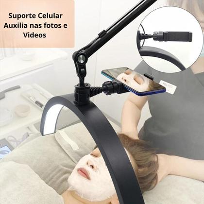 Imagem de Luminária Led Meia Lua Estética Maquiagem Cílios Salão Unha