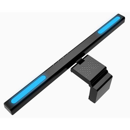 Imagem de Luminária Led para Monitor Rise Mode Lumina 40cm RGB, monitores 27" a 31,5" polegadas, Plano, Preto - RM-LMF-40-B-RGB