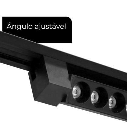 Imagem de Luminária Led Pontual Linear P/ Trilho 15led 30w Bivolt Preto Quente