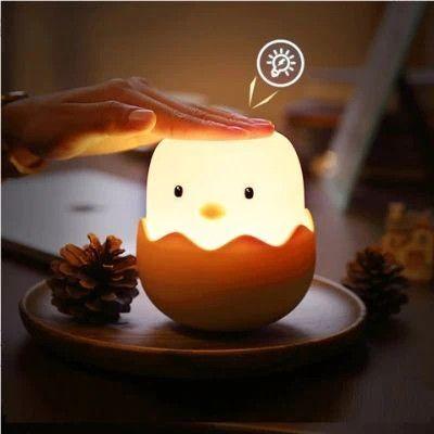 Imagem de Luminária Led Recarregável Infantil De Pintinho Em Silicone