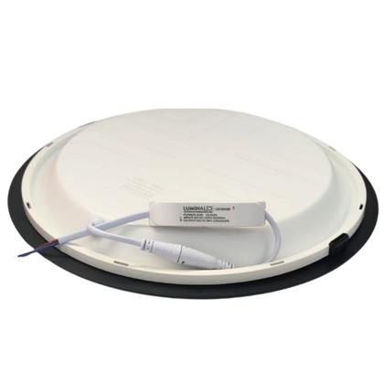 Imagem de Luminária LED Redonda 12W Embutir Branco/Preto 20h Vida Útil