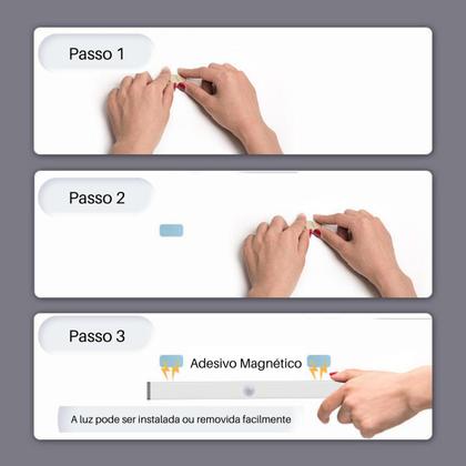 Imagem de Luminária Led Sensor Movimento Recarregável USB