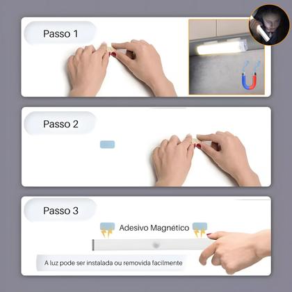 Imagem de Luminária Led Sensor Presença Luz Armário Recarregável 20cm