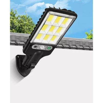 Imagem de Luminária Led Solar Poste Rua Parede Sensor 108 Led com Controle