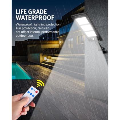 Imagem de Luminária Led Solar Poste Rua Parede Sensor 180 Led Controle