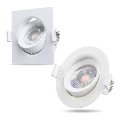 Imagem de Luminária Led Spot 5W Redondo Quadrado Embutido Branco Frio Quente Granfei