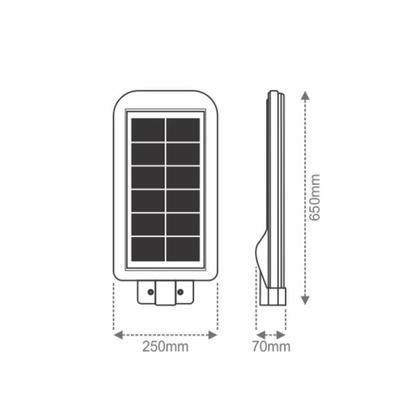 Imagem de Luminária Led Taschibra Solar TR Sun Poste 60W Preto 6500K C/ Controle Remoto