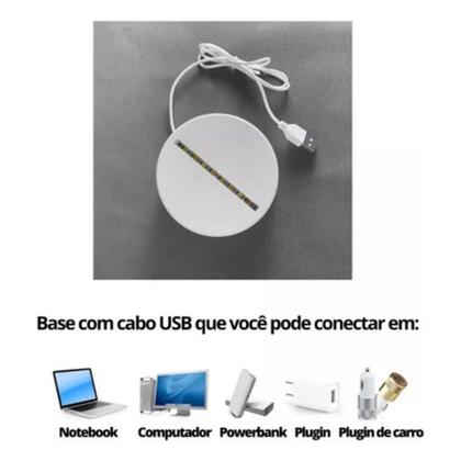 Imagem de Luminária Lousa Recado Escrever Placa Mensagem Caneta Usb