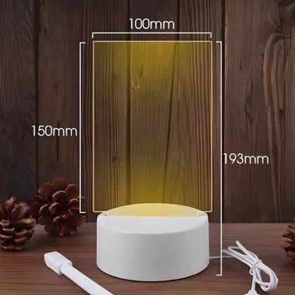 Imagem de Luminária Lousa Recado Escrever Placa Mensagem Caneta Usb