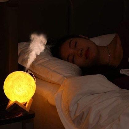 Imagem de Luminária Lua 3D Led Abajur Decoração Quarto  Branca