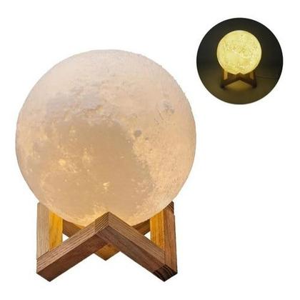 Imagem de Luminária LUA Abajur decoração Sala Quarto iluminação Luz Lua 3d Luminaria 5 cores
