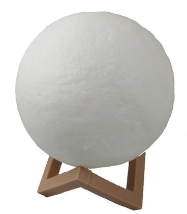 Imagem de Luminária Lua Cheia 10 cm Branco Quente 3d Abajur Led Relevo