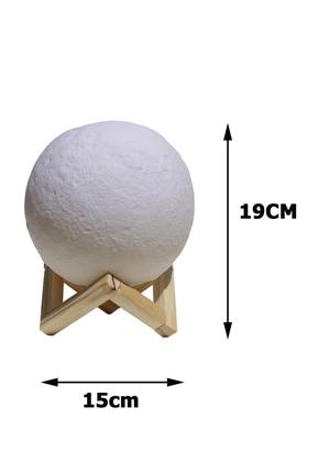 Imagem de Luminária Lua Cheia Abajur Touch Led 5 Cores Usb