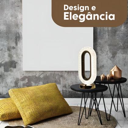 Imagem de Luminaria Mesa Abajur Cristal Touch Led 3 Cores Recarregável
