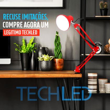 Imagem de Luminaria Mesa Articulada Pixar Vermelha Techled Garra Base Luminaria Quarto Sala