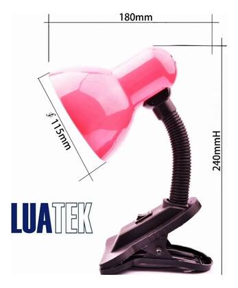 Imagem de Luminária Mesa Metal Lâmpada Articulável Base Garra