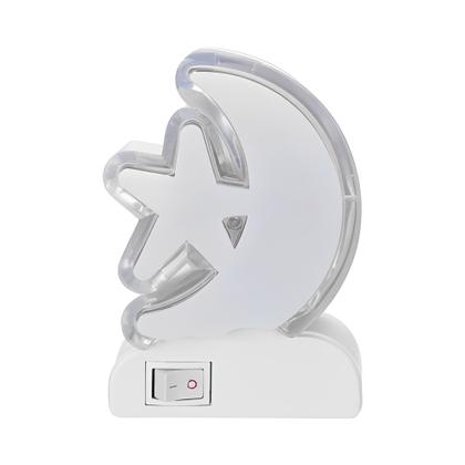 Imagem de Luminária Noturna Led Abajur Tomada Led Bivolt Infantil Quarto Borboleta/Lua Estrela/Coração