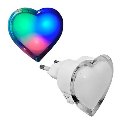 Imagem de Luminária Noturna Led Abajur Tomada Led Bivolt Infantil Quarto Borboleta/Lua Estrela/Coração