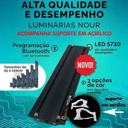 Imagem de Luminária Oceantech Nour Marine Led 42w - 80cm - Azul/branco