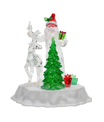 Imagem de Luminária Papai Noel Rena Árvore Natal 20.5cm