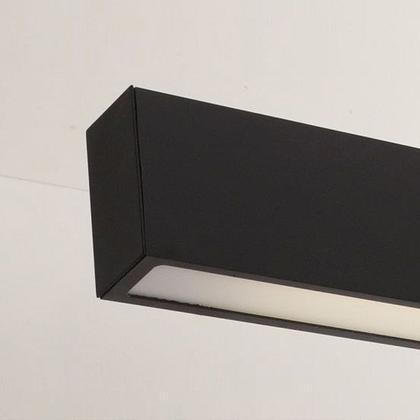 Imagem de Luminária Pendente 1 Lâmp. Retangular 65cm Alumínio Preto Arky