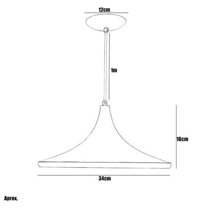 Imagem de Luminária Pendente Chapeu Sala Jantar New Cobre