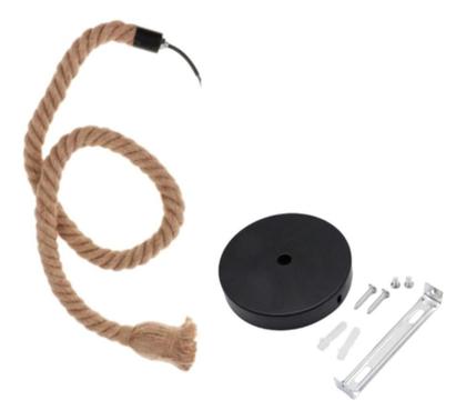 Imagem de Luminaria pendente corda marrom rústica bp-c1-e27 - CTB