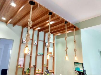 Imagem de Luminária Pendente Corda Rústico Retro Para   Gourmet