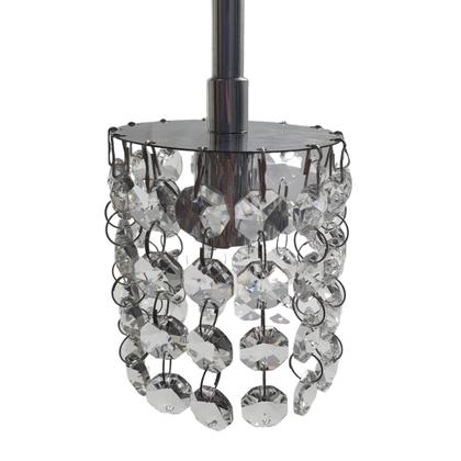 Imagem de Luminária pendente cristal Rustico Redondo Sobrepor Àrea Luz Lustre Sala Cozinha Banheiro Jantar Teto Iluminação Moderna Slim Interna Quarto Inox