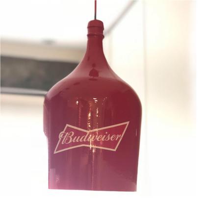 Imagem de Luminaria Pendente De Teto Aluminio Garrafao Vinho Vermelho