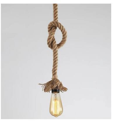 Imagem de Luminária Pendente Design Rustico Corda Bocal E27