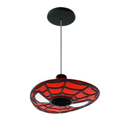 Imagem de Luminária Pendente Homem Aranha Infantil E27 Bivolt Decoração Quarto Menino Menina Herói Teto p LED