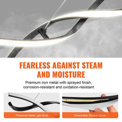 Imagem de Luminária pendente LED regulável moderna VEVOR de 24 W 3000K/4000K/6500K