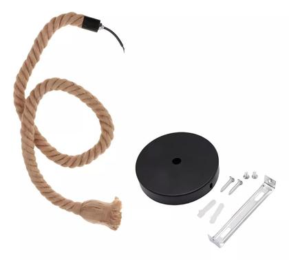 Imagem de Luminária Pendente Lustre Teto Corda Sisal 1 Metro Rústico