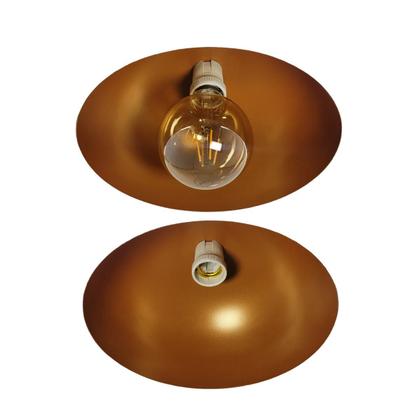 Imagem de Luminária Pendente Meia Lua 24cm Com Interior Cobre Fiação 110/220v