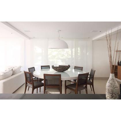 Imagem de Luminária Pendente Meia Lua 80cm Redondo Branco Luna