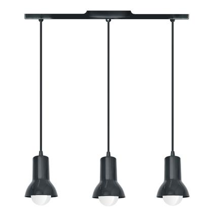 Imagem de Luminaria pendente premium trilho 3 lampadas preto - plastico - gazplast