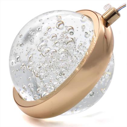 Imagem de Luminária Pendente Refletor Led Bola bolhas Saturno Cristal Redondo Brilho