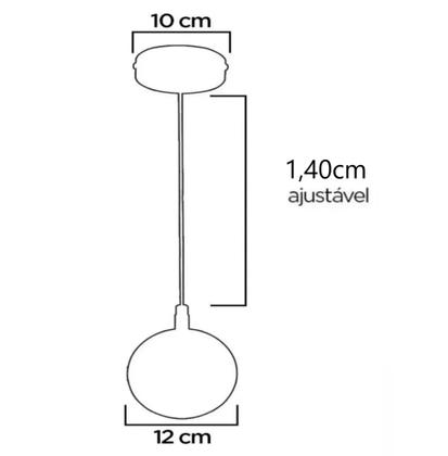 Imagem de Luminária Pendente Refletor Led Bola bolhas Saturno Cristal Redondo Brilho