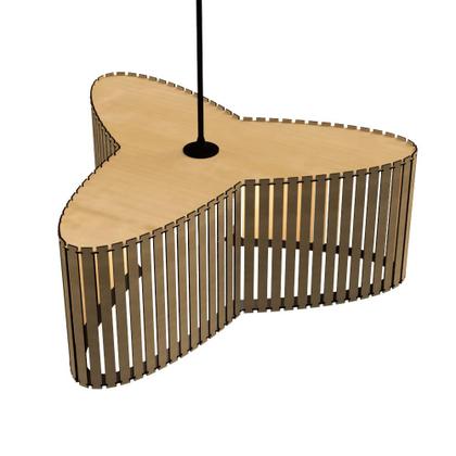 Imagem de Luminária Pendente Trevo Modelo Ripado -