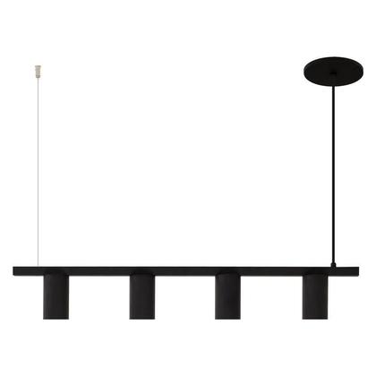 Imagem de Luminária Pendente Trilho De Teto Balcão Mesa Preto 80Cm