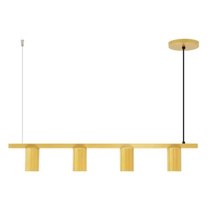 Imagem de Luminária Pendente Trilho Teto Balcão Gourmet Dourado 80Cm