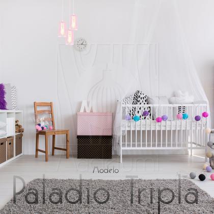 Imagem de Luminária Pendente Triplo Madeira Paladio CR Sala Jantar E27