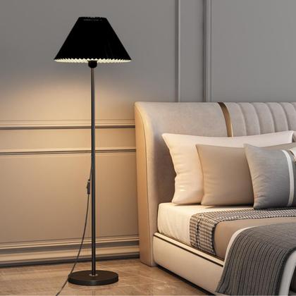 Imagem de Luminária Piso Chão Coluna 148cm Metal Cúpula Plissada Gimpo KJTD-720