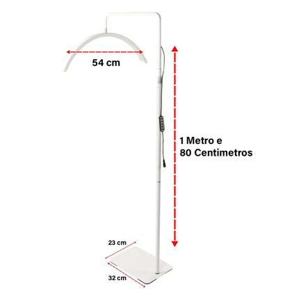 Imagem de Luminaria Piso Led 36w Meia Lua Arco Estestica Dentista Cilios Maquiagem Estudio Tatuagem Salao Beleza Spar Casa Multiuso
