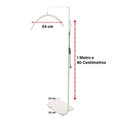 Imagem de Luminaria Piso Led 36w Meia Lua Arco Estestica Dentista Salao Beleza Casa Multiuso Cilios Maquiagem Estudio Tatuagem
