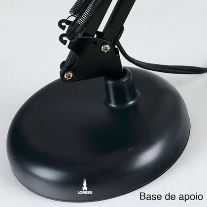 Imagem de Luminária Pixar Lorben Abajur de Mesa Articulada Garra e Base GT-6035-B