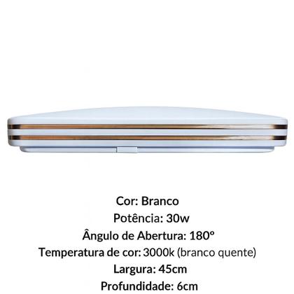 Imagem de Luminária Plafon Led 40w Quadrado Sobrepor Branco Quente