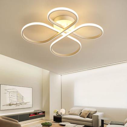 Imagem de Luminária Plafon Led Moderno Trevo Sala Quarto 3 Em 1 40w